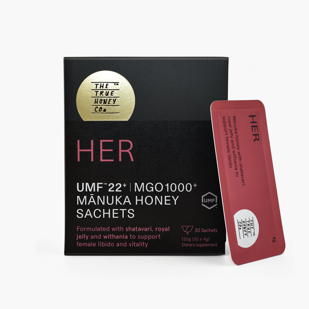 Her 1000+ MGO Mānuka honey sachets (30 Pack)