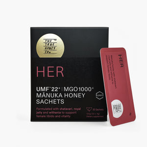 Her 1000+ MGO Mānuka honey sachets (30 Pack)