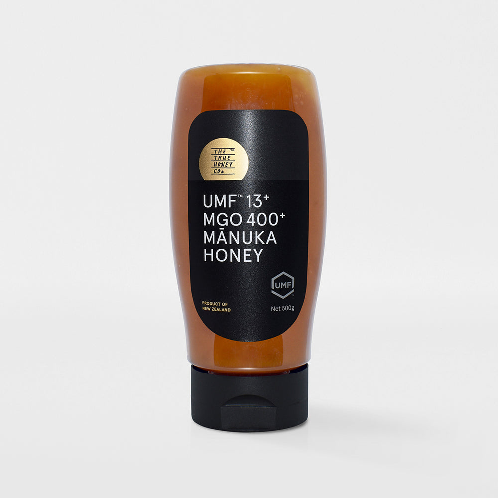The True Honey Co. 400 MGO Squeezy Manuka Honey, 500g