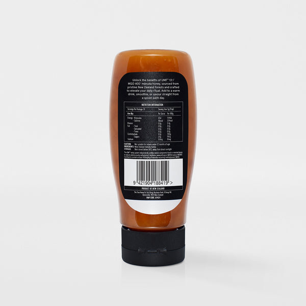 The True Honey Co. 400 MGO Squeezy Manuka Honey, 375g