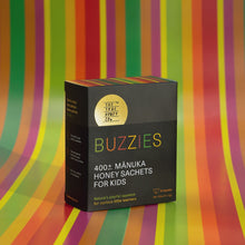 Load and play video in Gallery viewer, Buzzies - 400 MGO Manuka Honey Sachets for Kids
